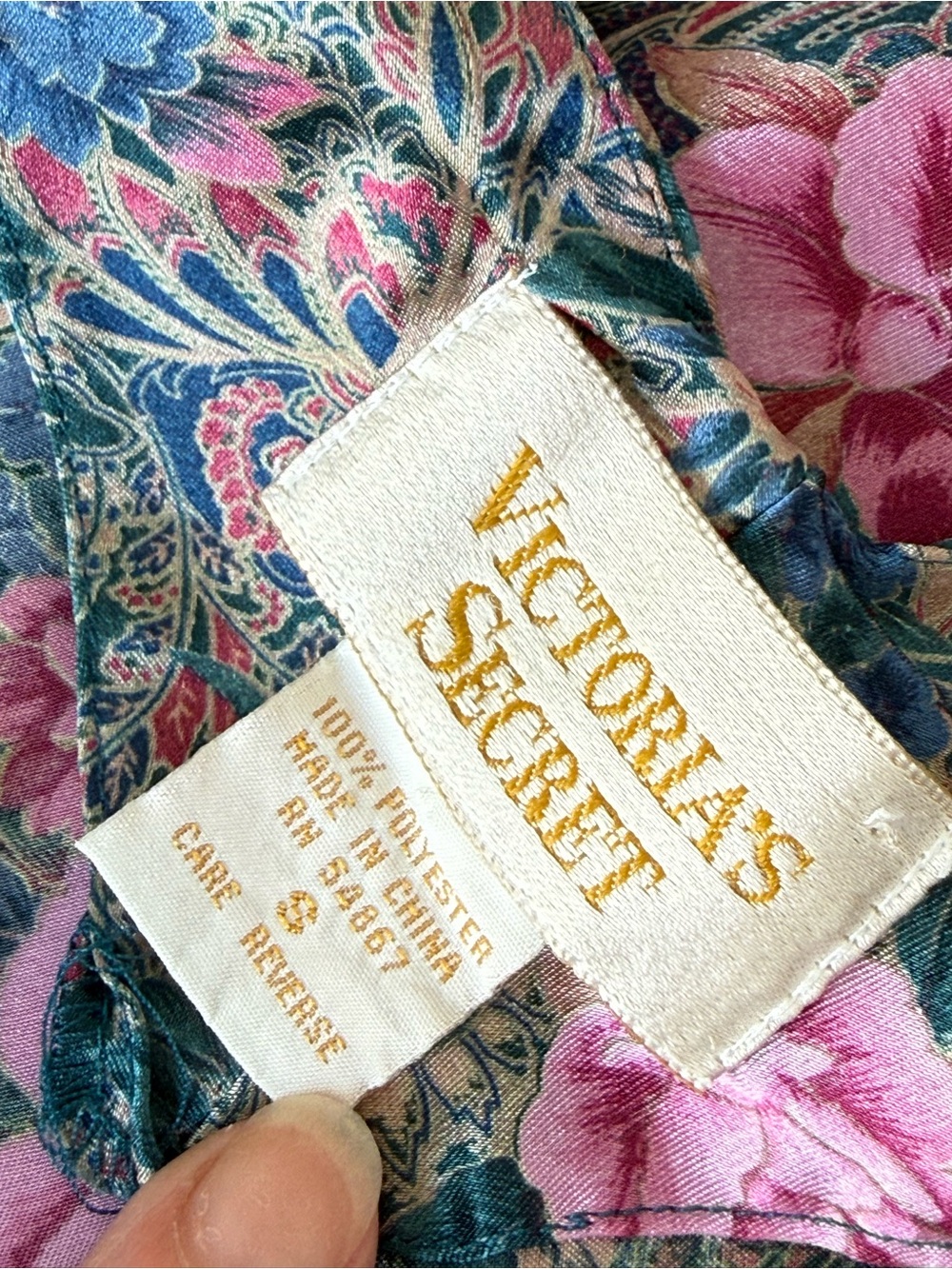 Victoria's Secret 80s Floral Mini Dress Small Button Front Gold Label - Picture 11 of 13